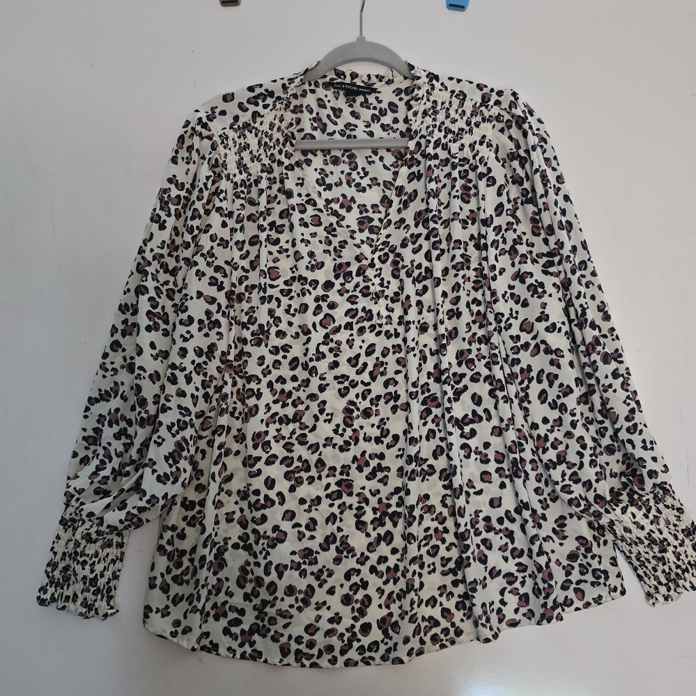 Zac & Rachel Black and White 3/4 Sleeve Blouse